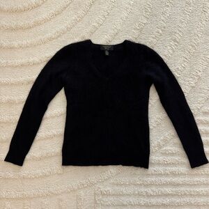 Cashmere Charter Club Luxury Black 100% Cashmere Pullover Sweater Size Womens XS